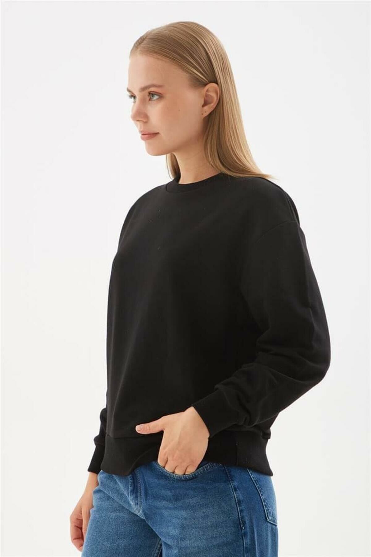 FASHION FRIENDS KADIN BİSİKLET YAKA SWEAT 24K0079K1