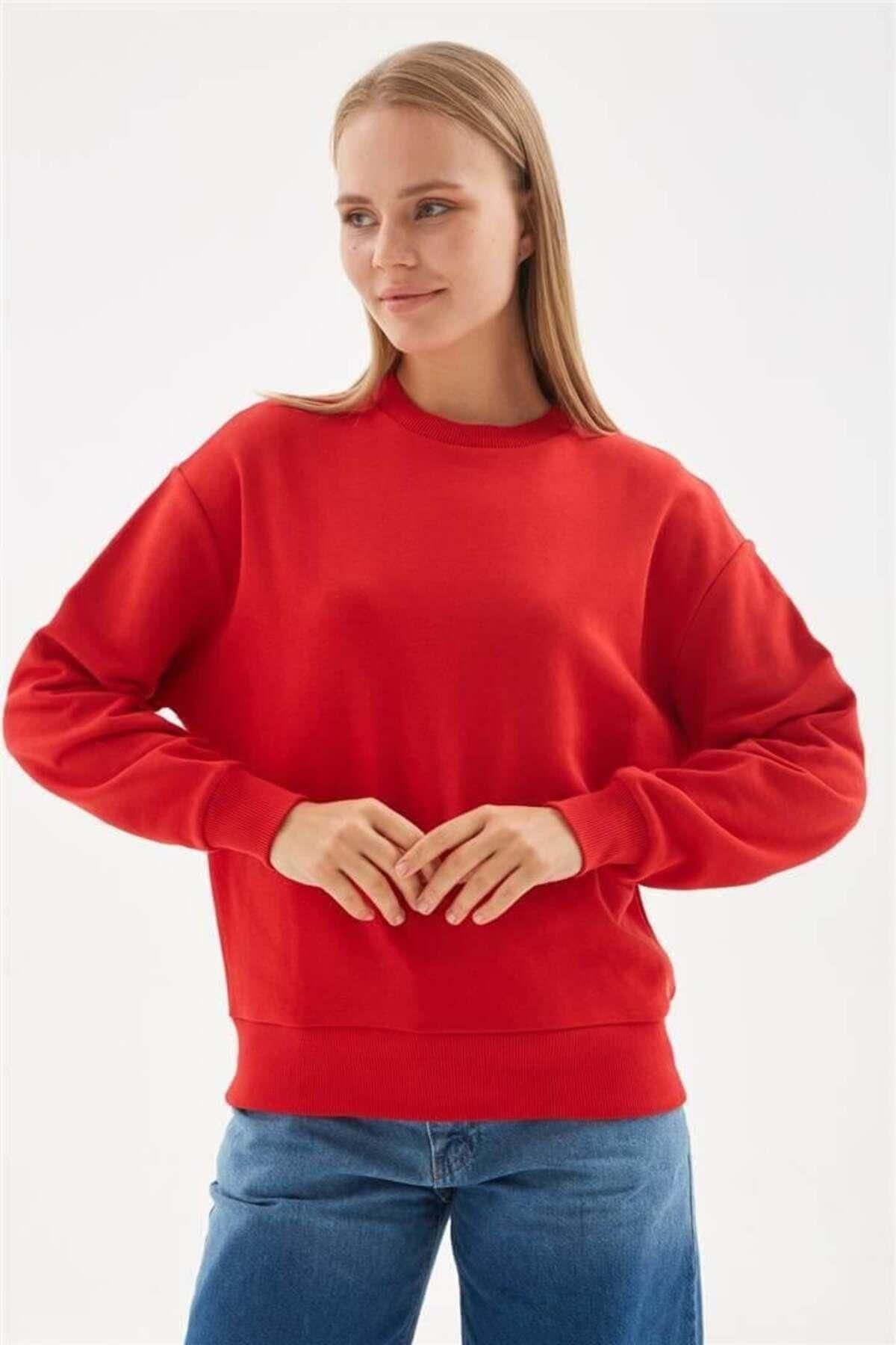 FASHION FRIENDS KADIN BİSİKLET YAKA SWEAT 24K0079K1
