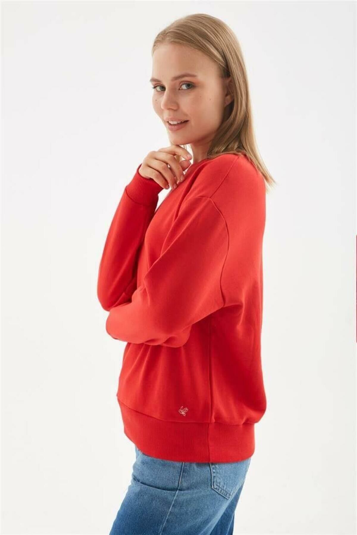 FASHION FRIENDS KADIN BİSİKLET YAKA SWEAT 24K0079K1