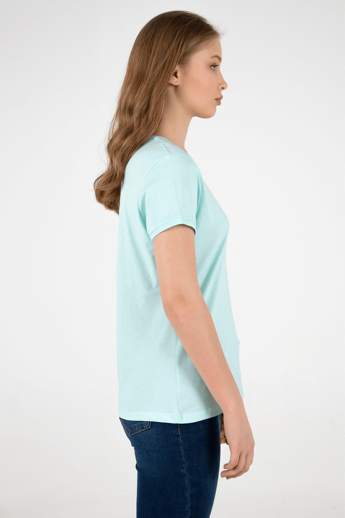 FASHION FRIENDS KADIN BİSİKLET YAKA T-SHİRT 25Y0933K1