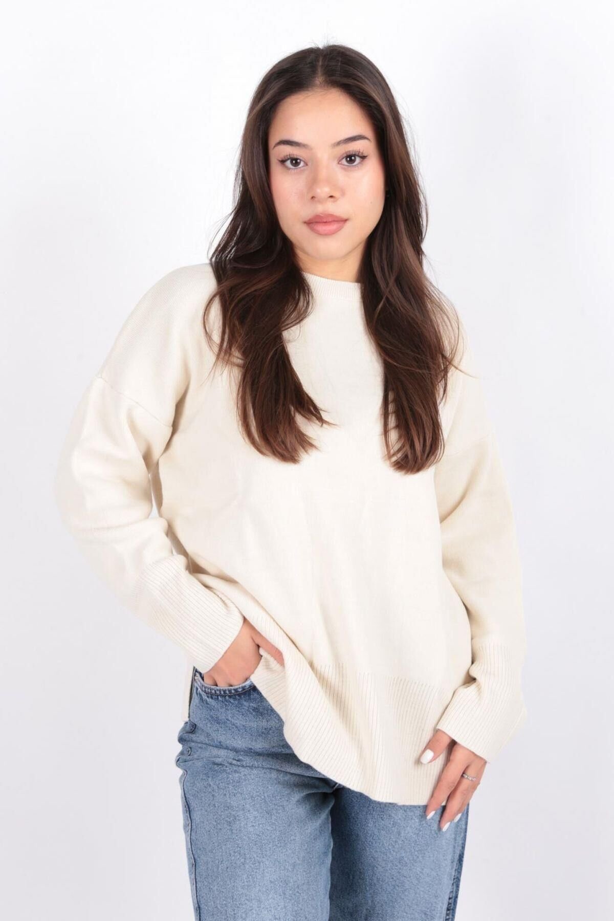 FASHION FRIENDS KADIN BİSİKLET YAKA TUNİK 24K0263K1