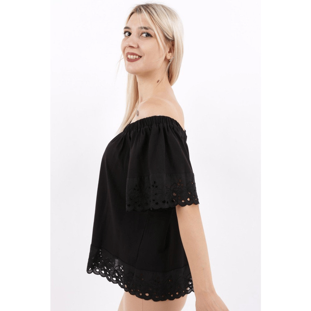 FASHİON FRİENDS  KADIN DANTEL DETAYLI BLUZ 22Y0455K1