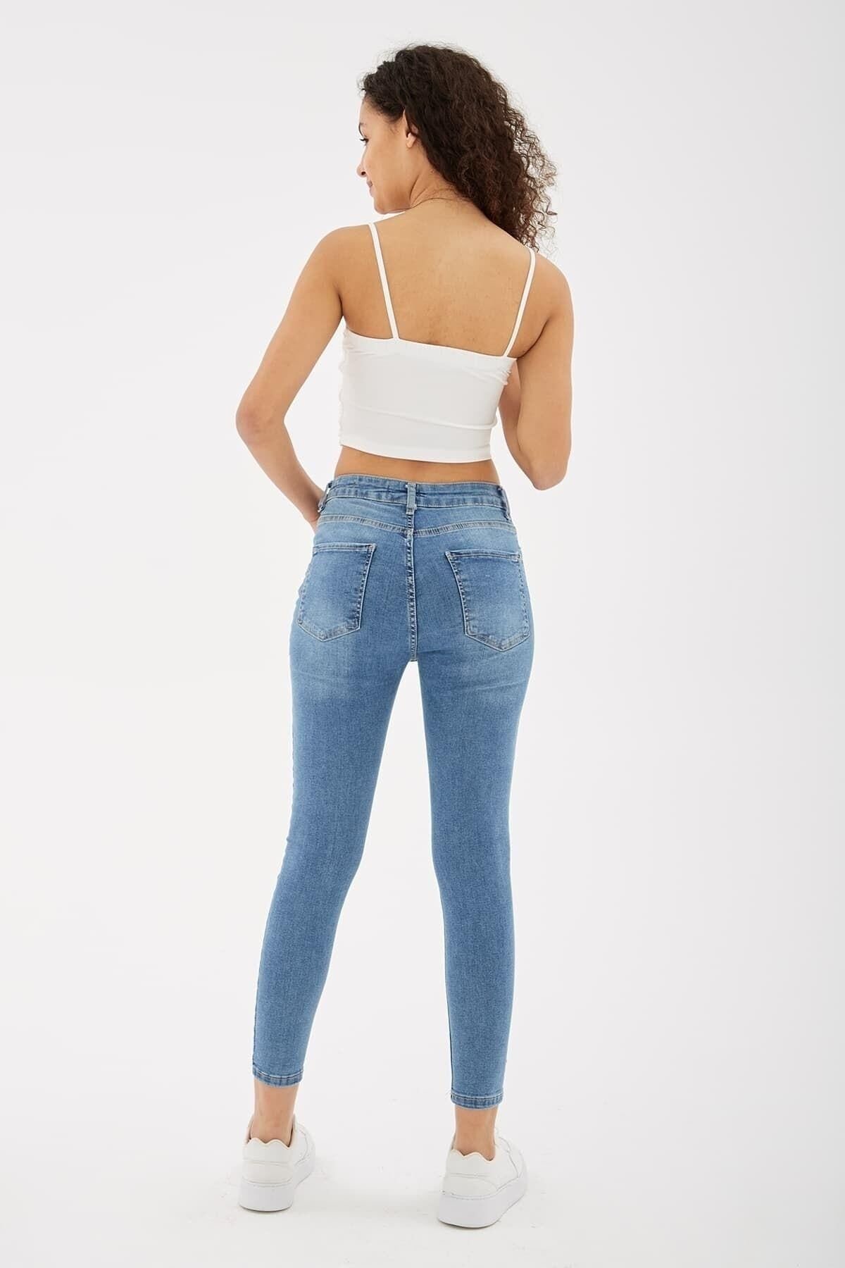 FASHION FRIENDS KADIN DENİM PANTOLON 24K0565K1