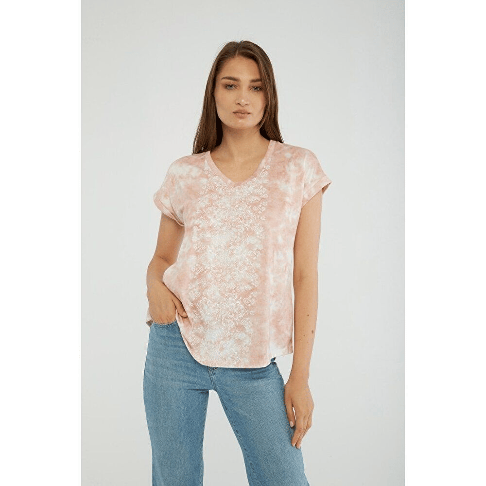 FASHİON FRİENDS KADIN Desen Baskılı T-Shirt 22Y0138K1