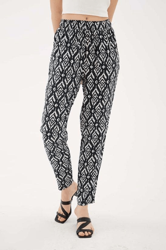FASHION FRIENDS KADIN DESENLİ PANTOLON 24Y0843K1