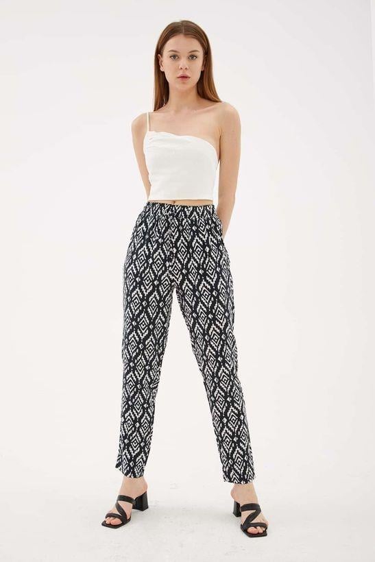 FASHION FRIENDS KADIN DESENLİ PANTOLON 24Y0843K1