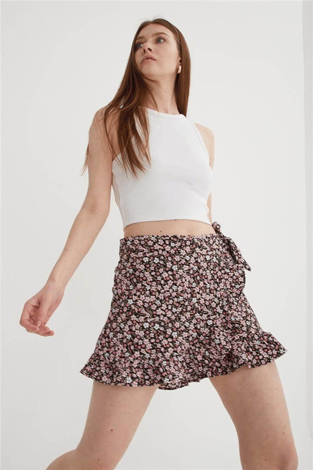 FASHION FRIENDS KADIN DESENLİ ŞORT ETEK 25Y0183K1