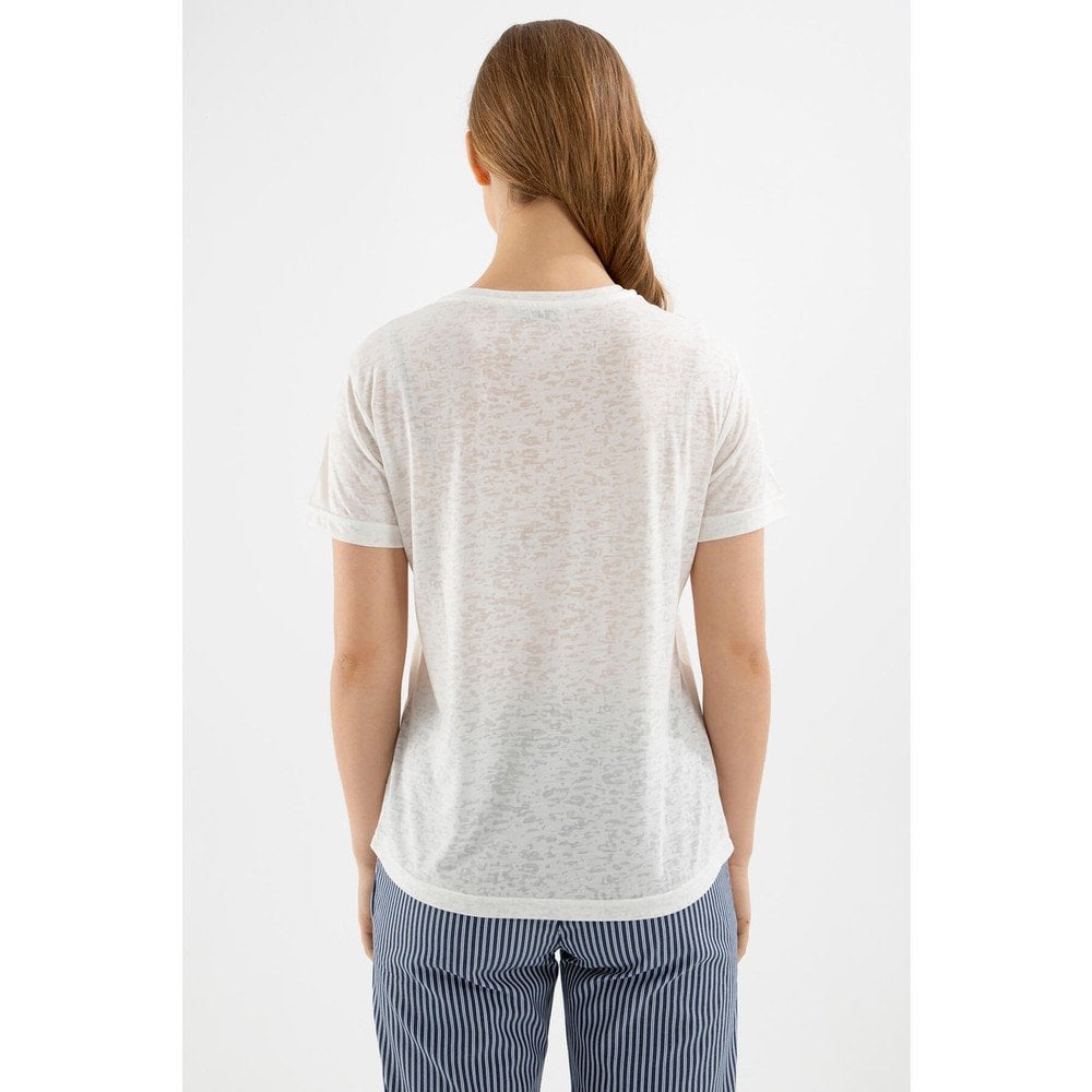 FASHİON FRİENDS KADIN Devore Baskı T-Shirt 22Y0547K1