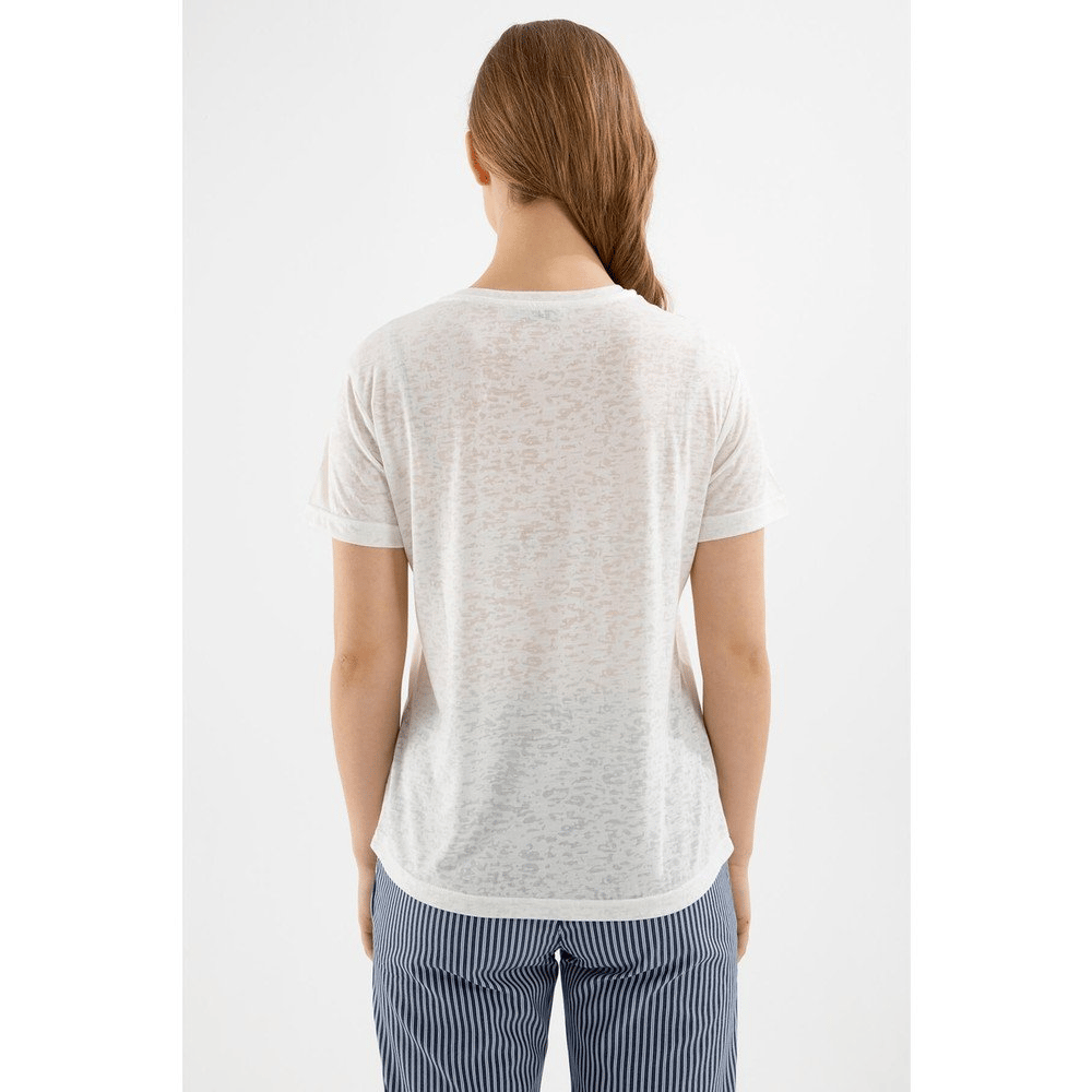 FASHİON FRİENDS KADIN Devore Baskı T-Shirt 22Y0547K1