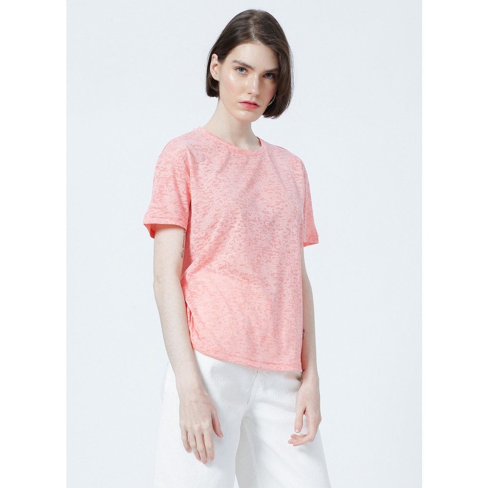 FASHİON FRİENDS KADIN Devore Baskı T-Shirt 22Y0547K1