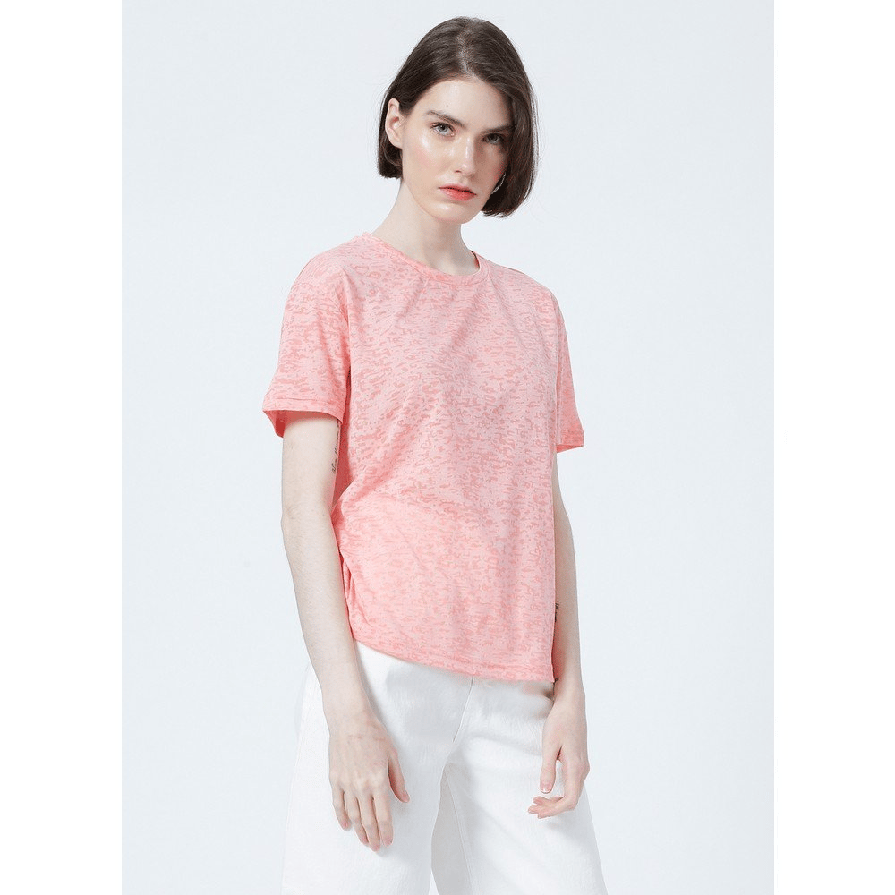 FASHİON FRİENDS KADIN Devore Baskı T-Shirt 22Y0547K1