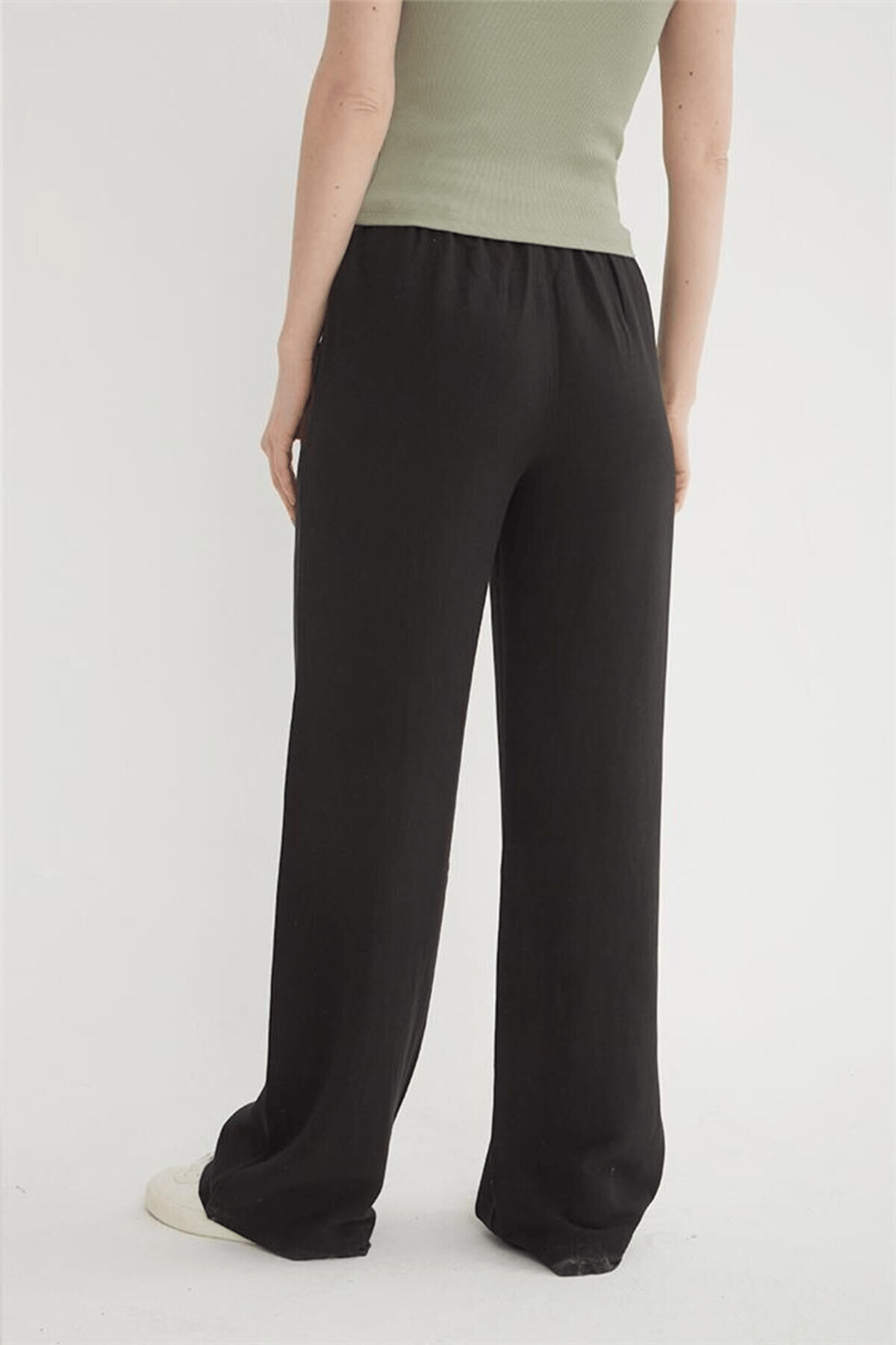 FASHION FRIENDS KADIN GENİŞ PAÇA KETEN PANTOLON 25Y0608K1