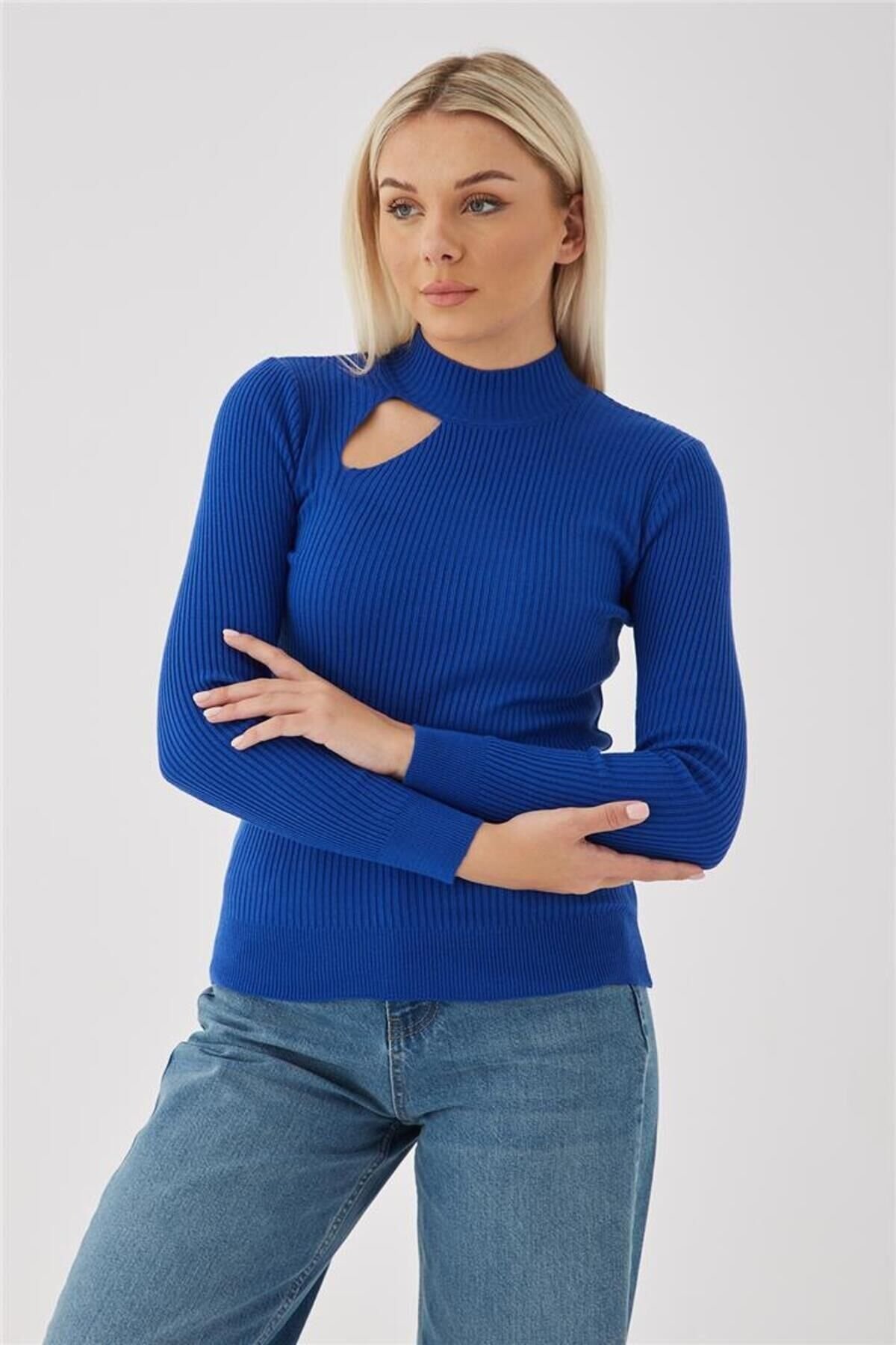 FASHION FRIENDS KADIN PENCERE DETAYLI KAZAK 23K0167K1