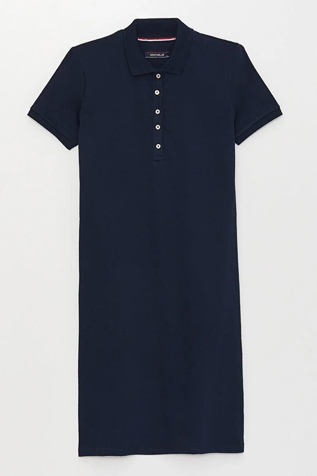 FASHION FRIENDS KADIN POLO YAKA ELBİSE 24Y0499K1