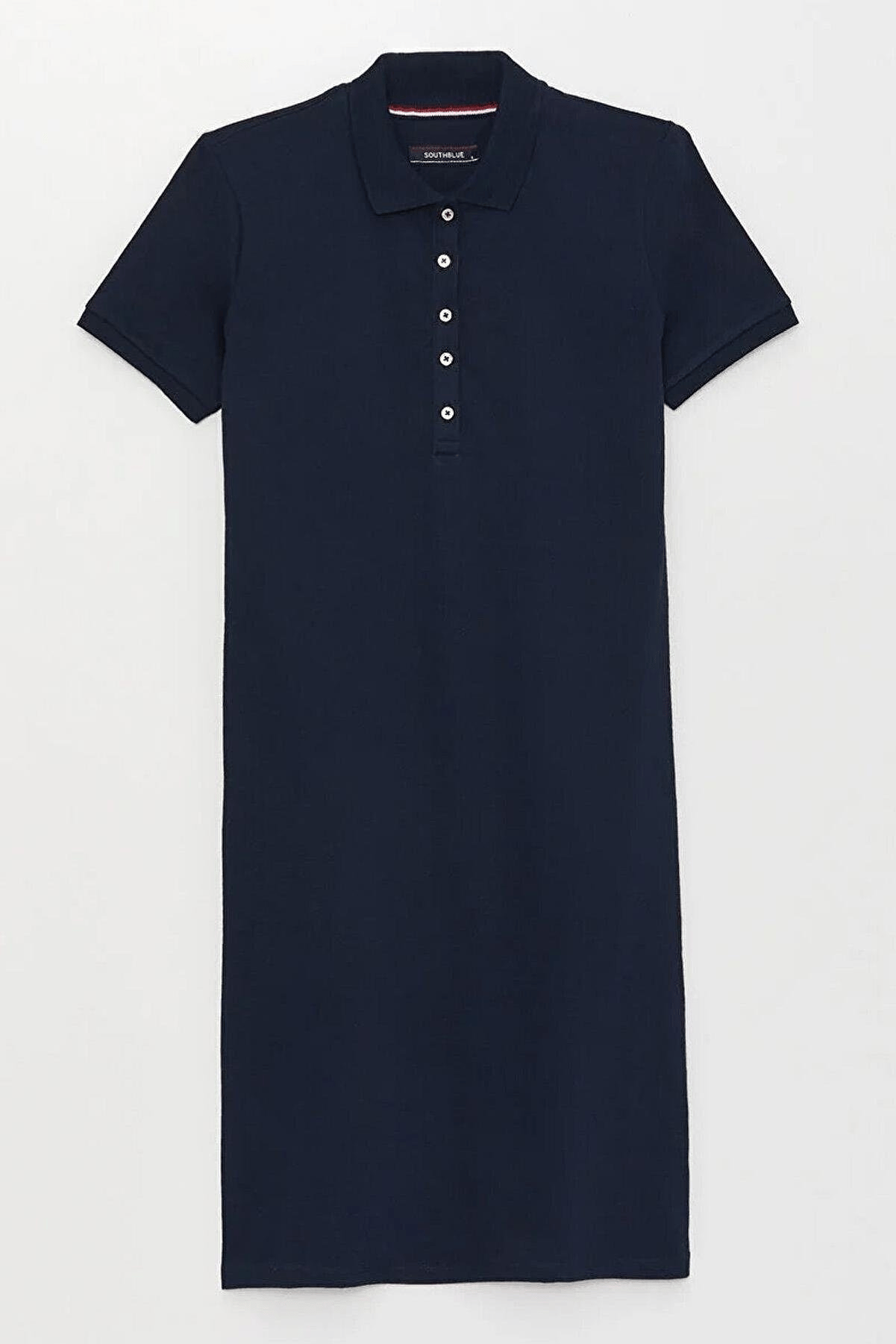 FASHION FRIENDS KADIN POLO YAKA ELBİSE 24Y0499K1