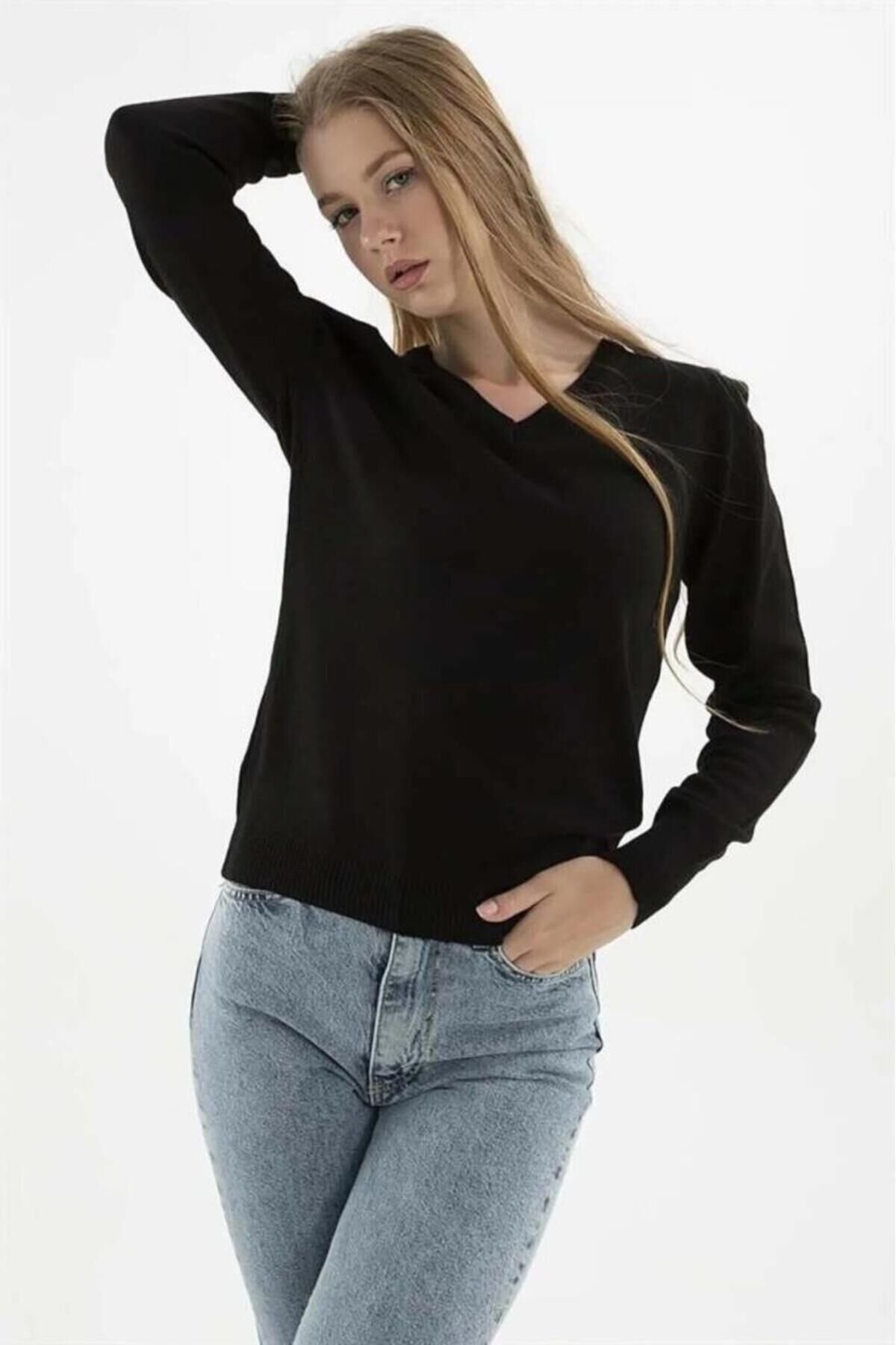 FASHION FRIENDS KADIN V YAKA KAZAK 23K0244K1