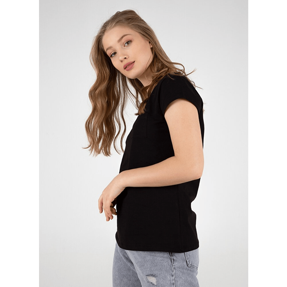 FASHİON FRİENDS KADIN V YAKA T-SHİRT 22Y0147K1