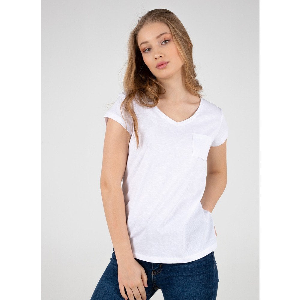 FASHİON FRİENDS KADIN V YAKA T-SHİRT 22Y0147K1