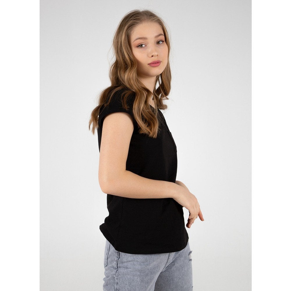 FASHİON FRİENDS KADIN V YAKA T-SHİRT 22Y0147K1