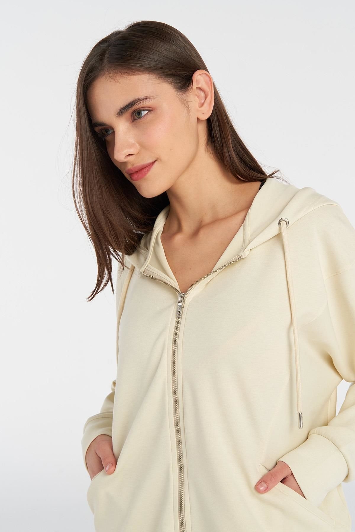 HUMMEL KADIN FERMUARLI HOODIE INBAR ZIP HOODIE 921984