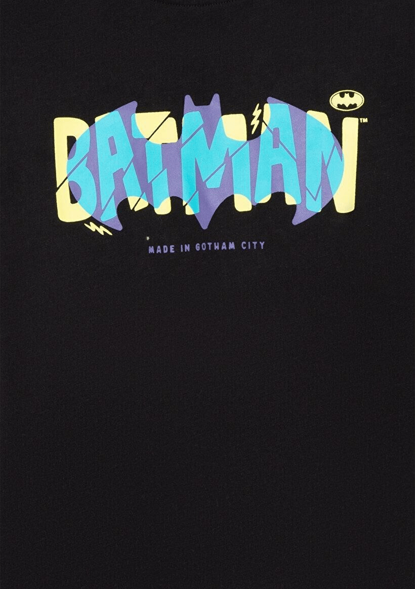 MAVİ ÇOCUK BATMAN BASKILI TİŞÖRT Siyah 6610158-900