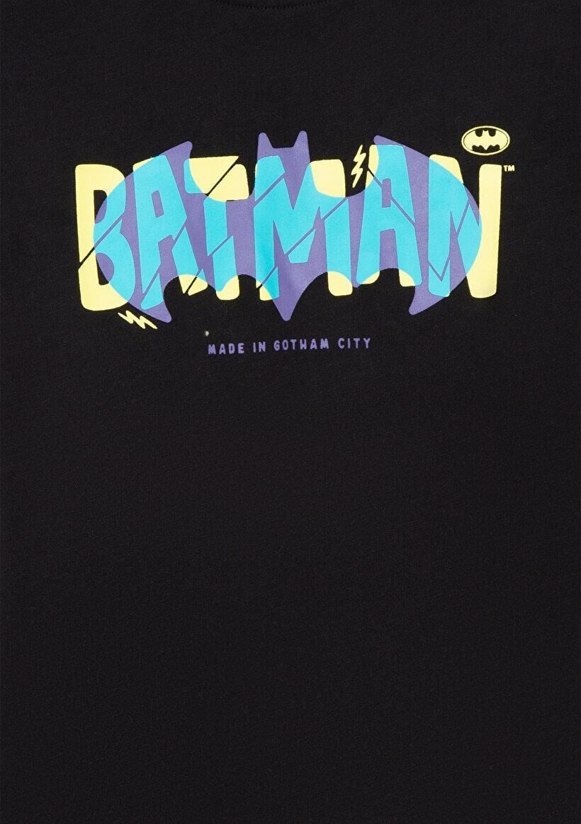 MAVİ ÇOCUK BATMAN BASKILI TİŞÖRT Siyah 6610158-900