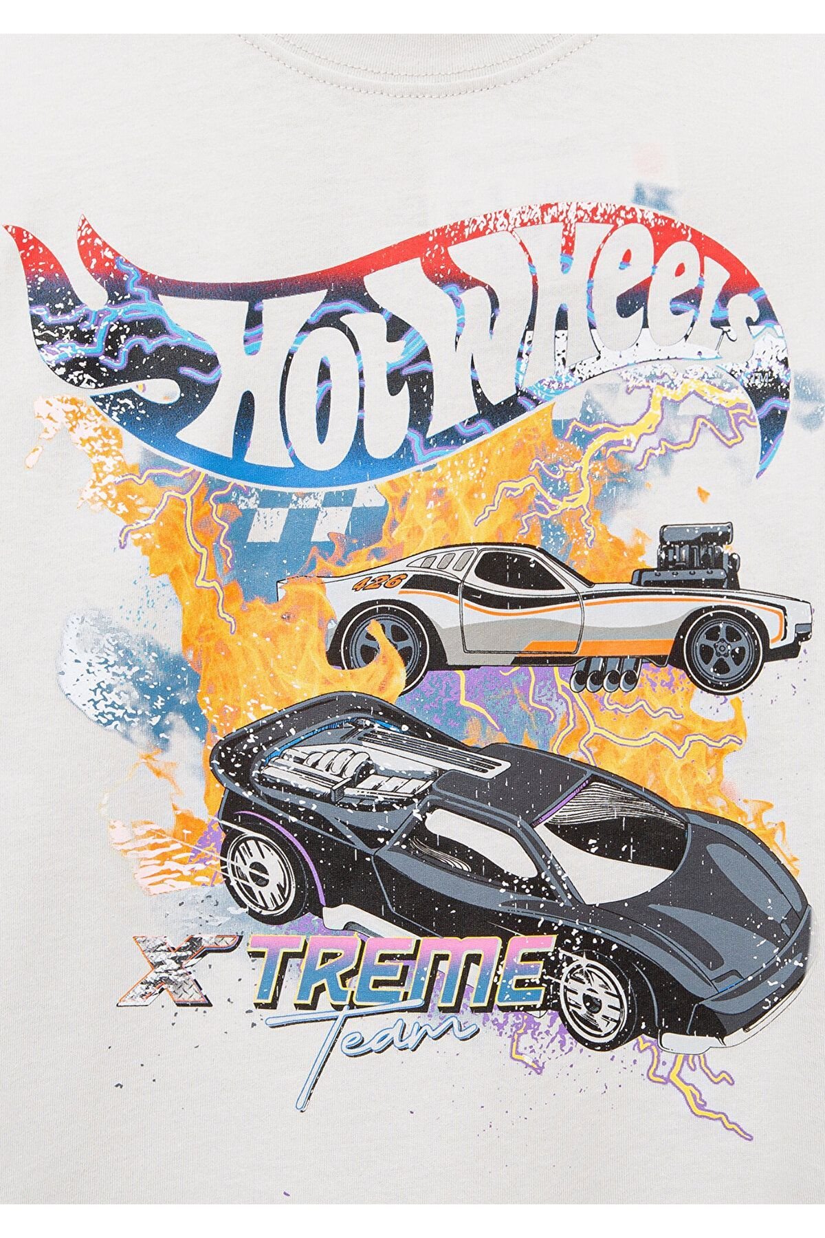 MAVİ ÇOCUK HOT WHEELS BASKILI TİŞÖRT Sis Gri 6610303-80618