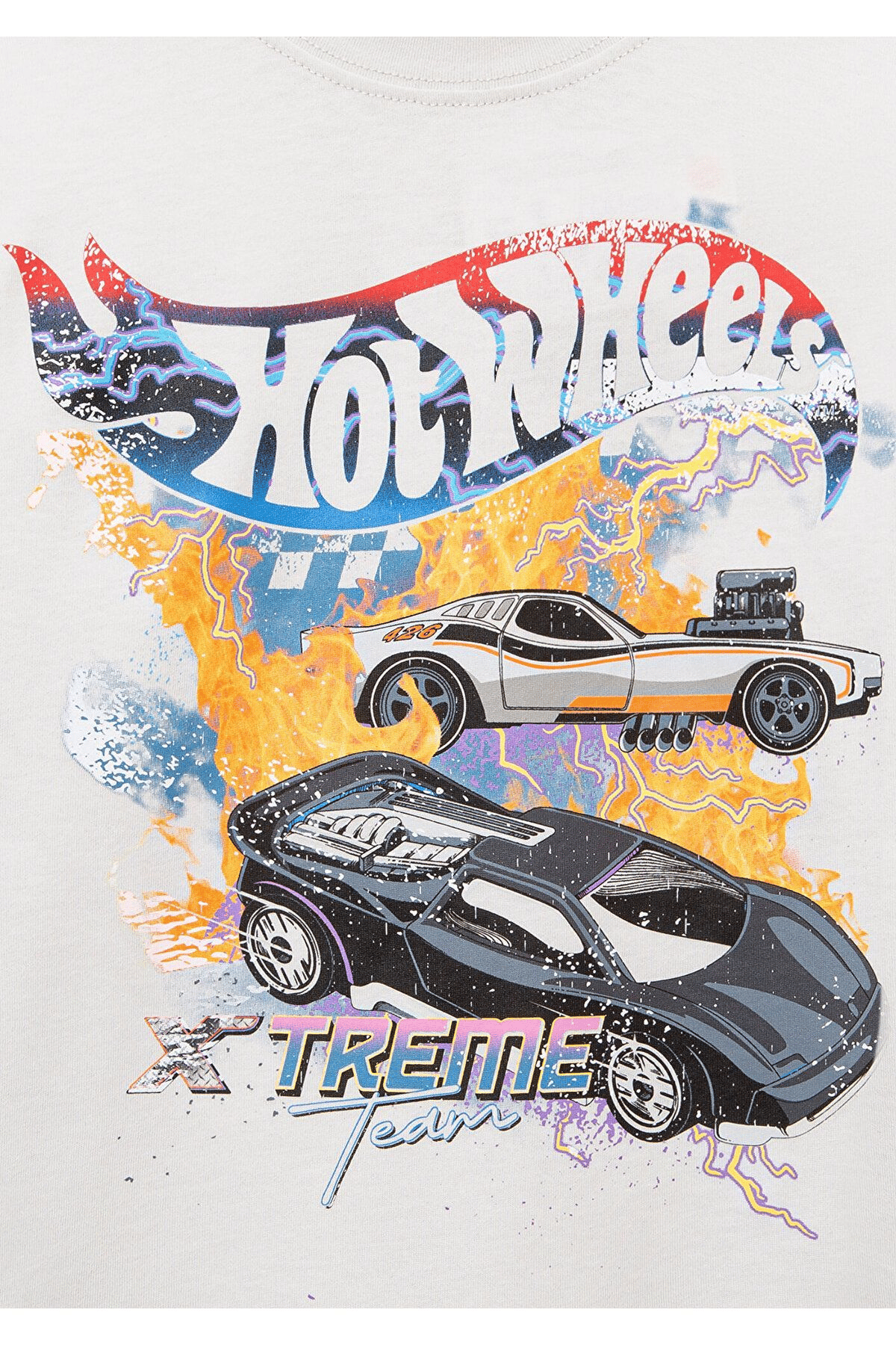 MAVİ ÇOCUK HOT WHEELS BASKILI TİŞÖRT Sis Gri 6610303-80618