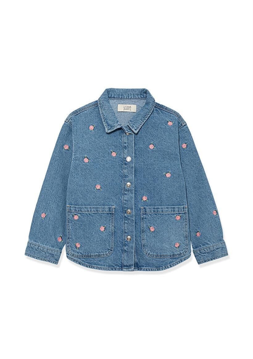 MAVİ ÇOCUK LULU Flower Embroidery Denim 7210002-86739
