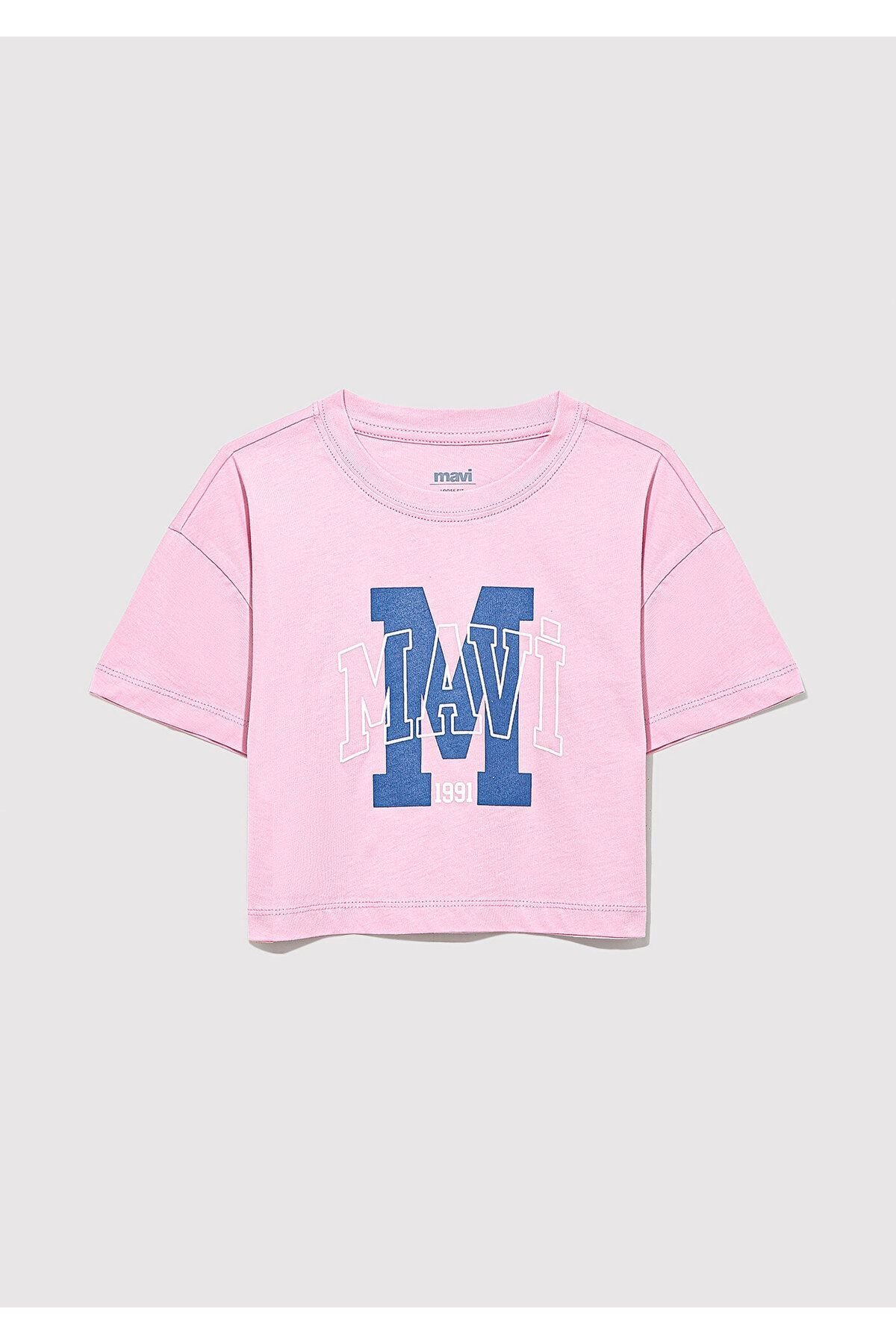 MAVİ ÇOCUK M BASKILI LOGO TİŞÖRT Toz Pembe 7610276-86953