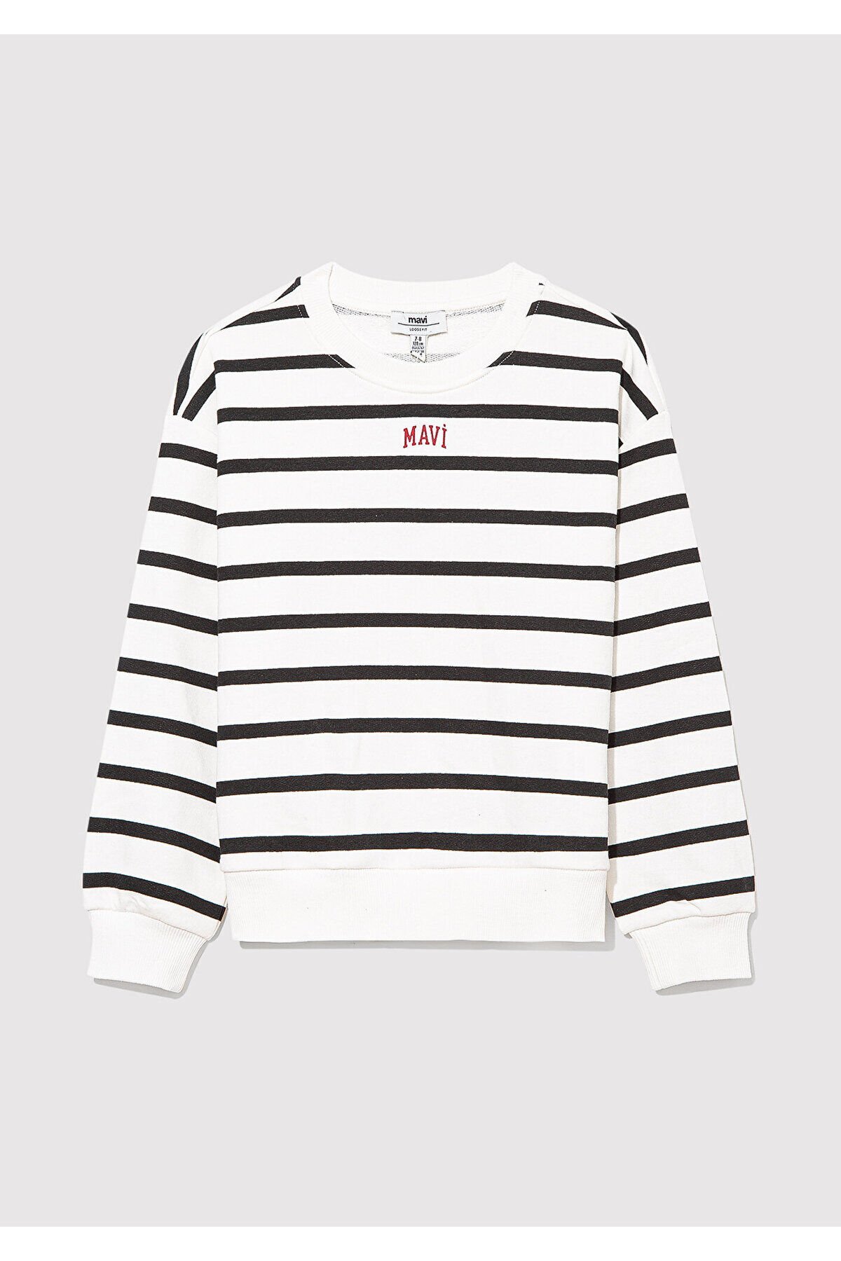 MAVİ ÇOCUK MAVİ LOGO BASKILI ÇİZGİLİ SWEATSHIRT  Si 7S10038-900