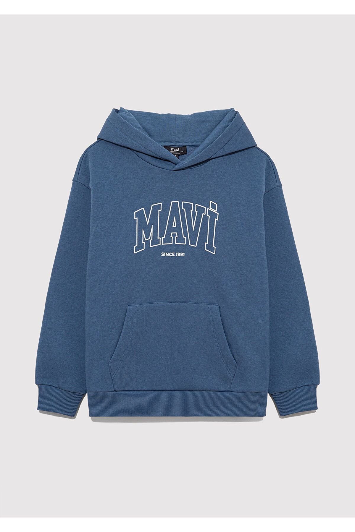 MAVİ ÇOCUK MAVİ LOGO BASKILI KAPÜŞONLU SWEATSHIRT P 6S10052-70871
