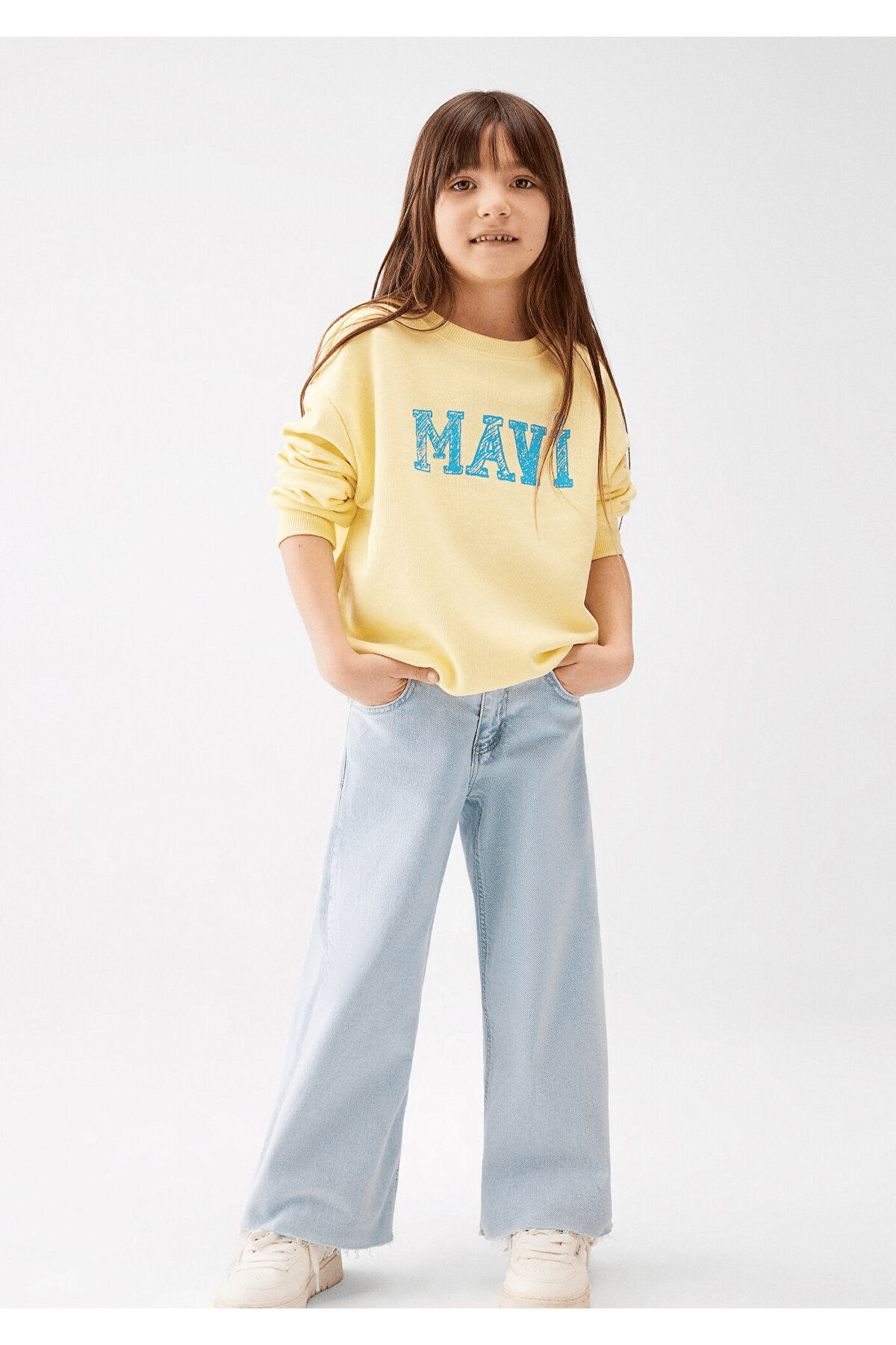 MAVİ ÇOCUK MAVİ LOGO BASKILI SWEATSHIRT  French Van 7S10037-71315