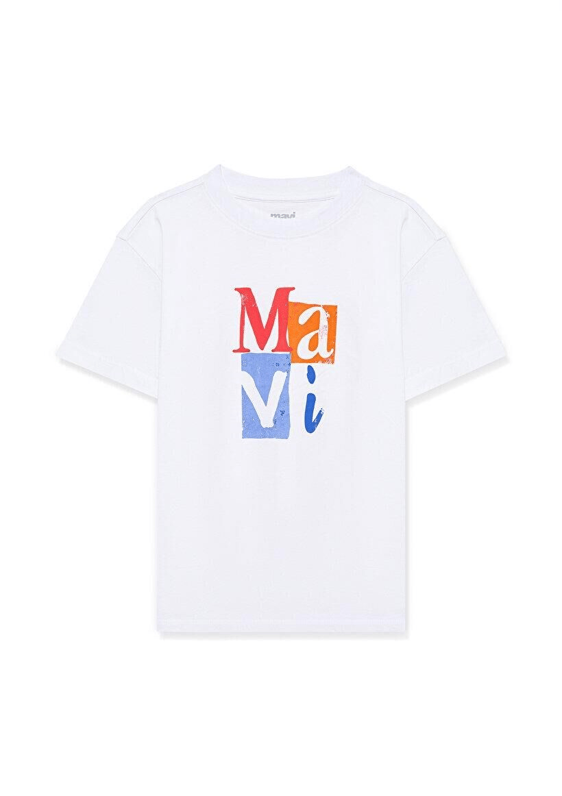 MAVİ ÇOCUK MAVİ LOGO BASKILI TİŞÖRT Beyaz 6610173-620