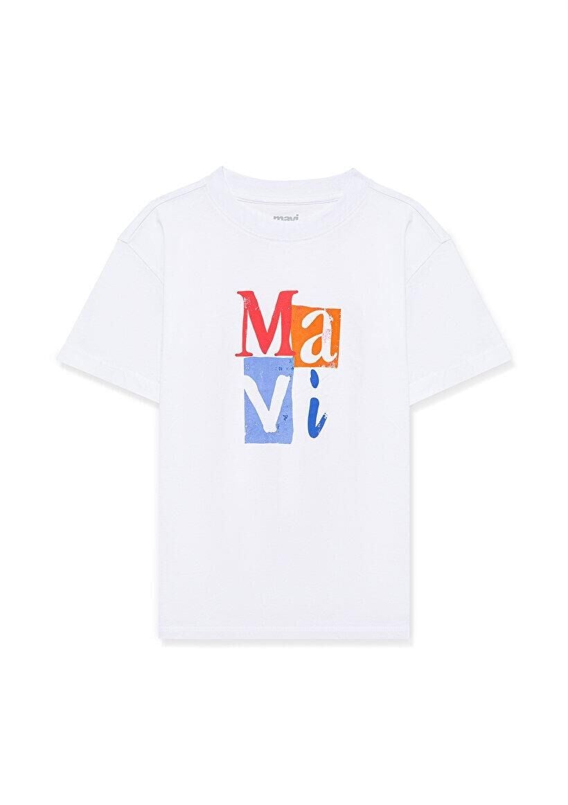 MAVİ ÇOCUK MAVİ LOGO BASKILI TİŞÖRT Beyaz 6610173-620