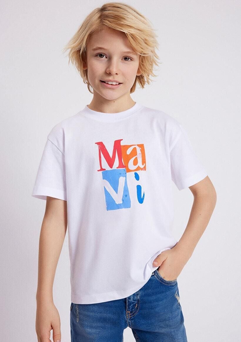 MAVİ ÇOCUK MAVİ LOGO BASKILI TİŞÖRT Beyaz 6610173-620