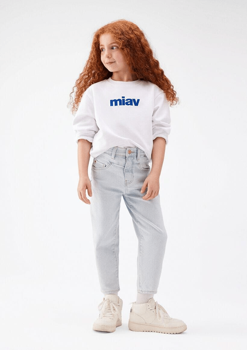 MAVİ ÇOCUK MIAV BASKILI SWEATSHIRTS Beyaz 6610031-620