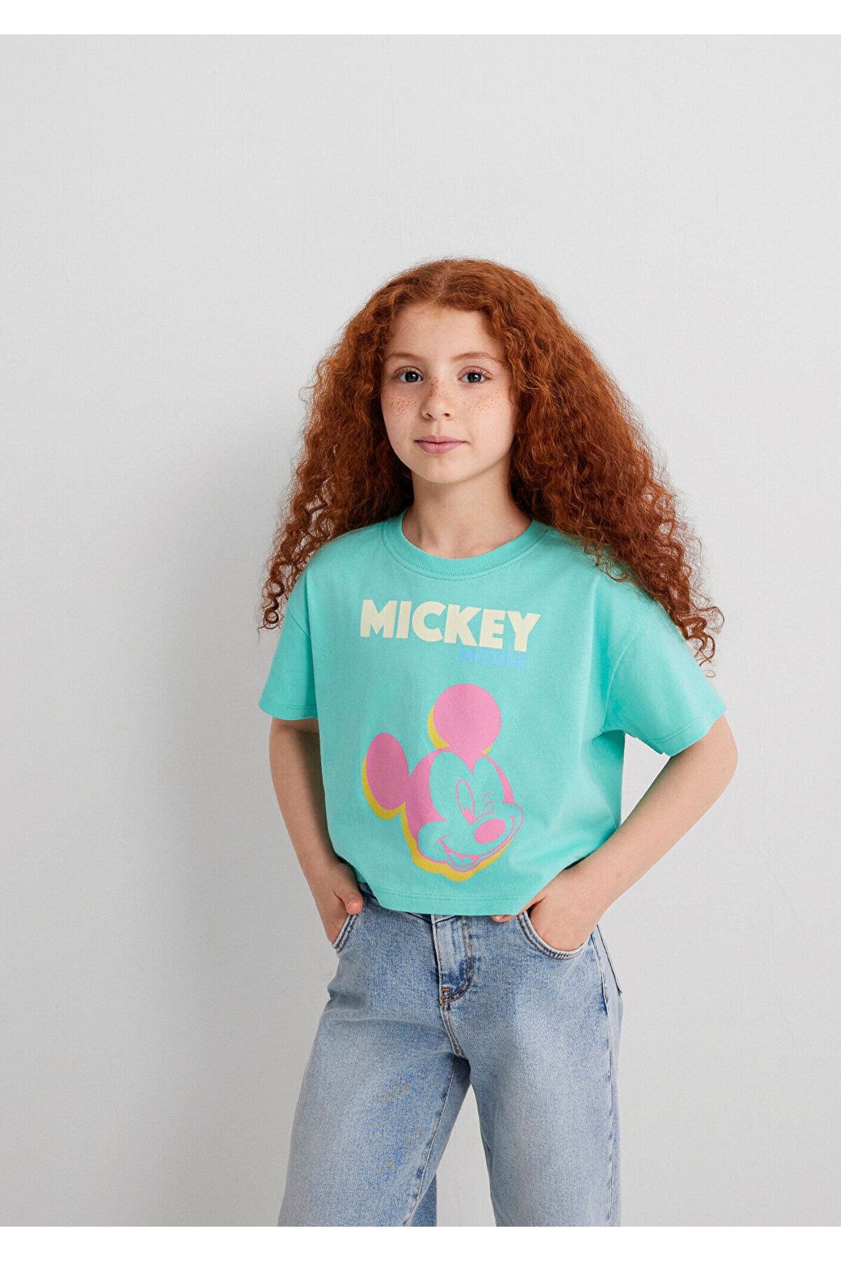MAVİ ÇOCUK MICKEY MOUSE BASKILI TİŞÖRT Cabbage 7610332-71673