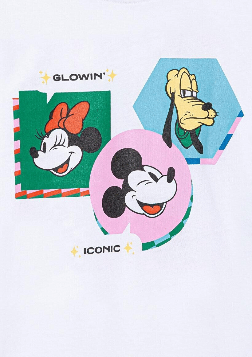 MAVİ ÇOCUK MICKEY MOUSE BASKILI TİŞÖRT Beyaz 7610166-620