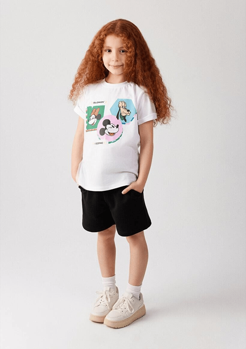 MAVİ ÇOCUK MICKEY MOUSE BASKILI TİŞÖRT Beyaz 7610166-620