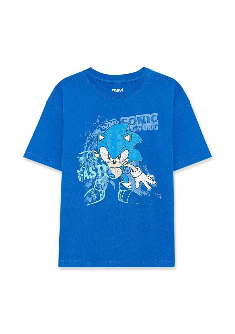 MAVİ ÇOCUK SONIC BASKILI TİŞÖRT Saks 6610159-70913
