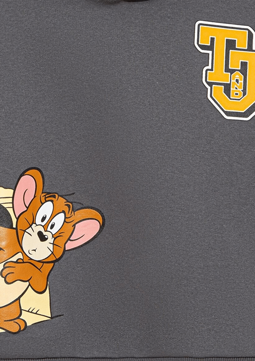 MAVİ ÇOCUK TOM & JERRY BASKILI KAPÜŞONLU SWEATSHIRT 6S10029-85309