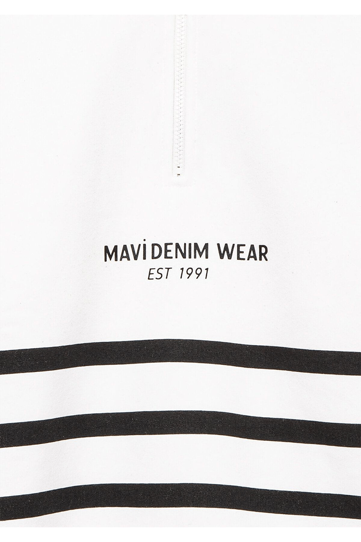MAVİ ÇOCUK YARI FERMUARLI ÇİZGİLİ SWEATSHIRT Kırık 6S10067-70057