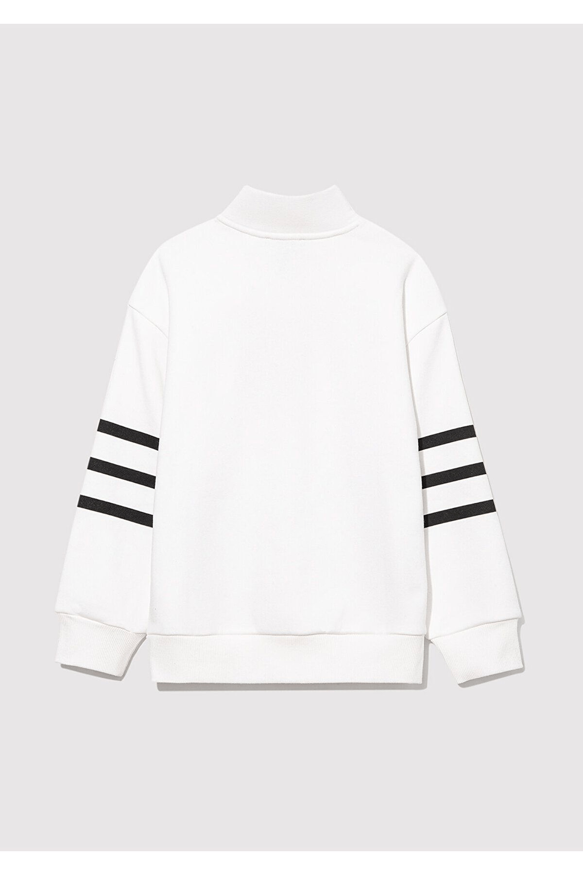 MAVİ ÇOCUK YARI FERMUARLI ÇİZGİLİ SWEATSHIRT Kırık 6S10067-70057