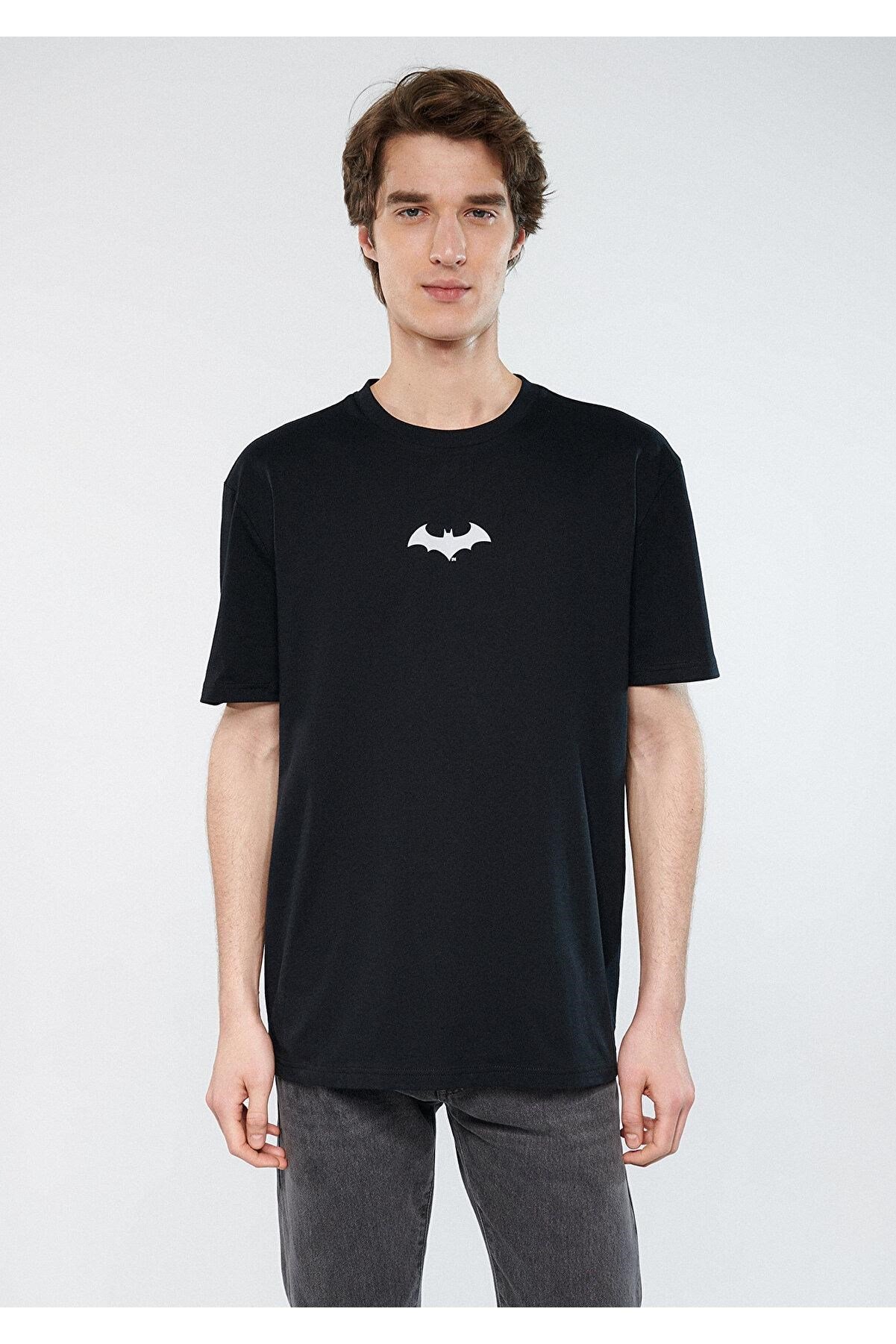 MAVİ ERKEK BATMAN REFLEKTÖR BASKILI TİŞÖRT Siyah 066878-900