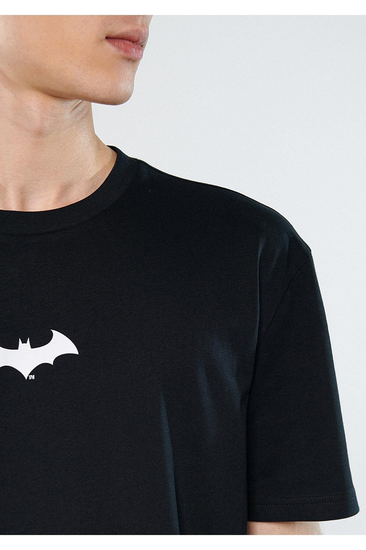 MAVİ ERKEK BATMAN REFLEKTÖR BASKILI TİŞÖRT Siyah 066878-900