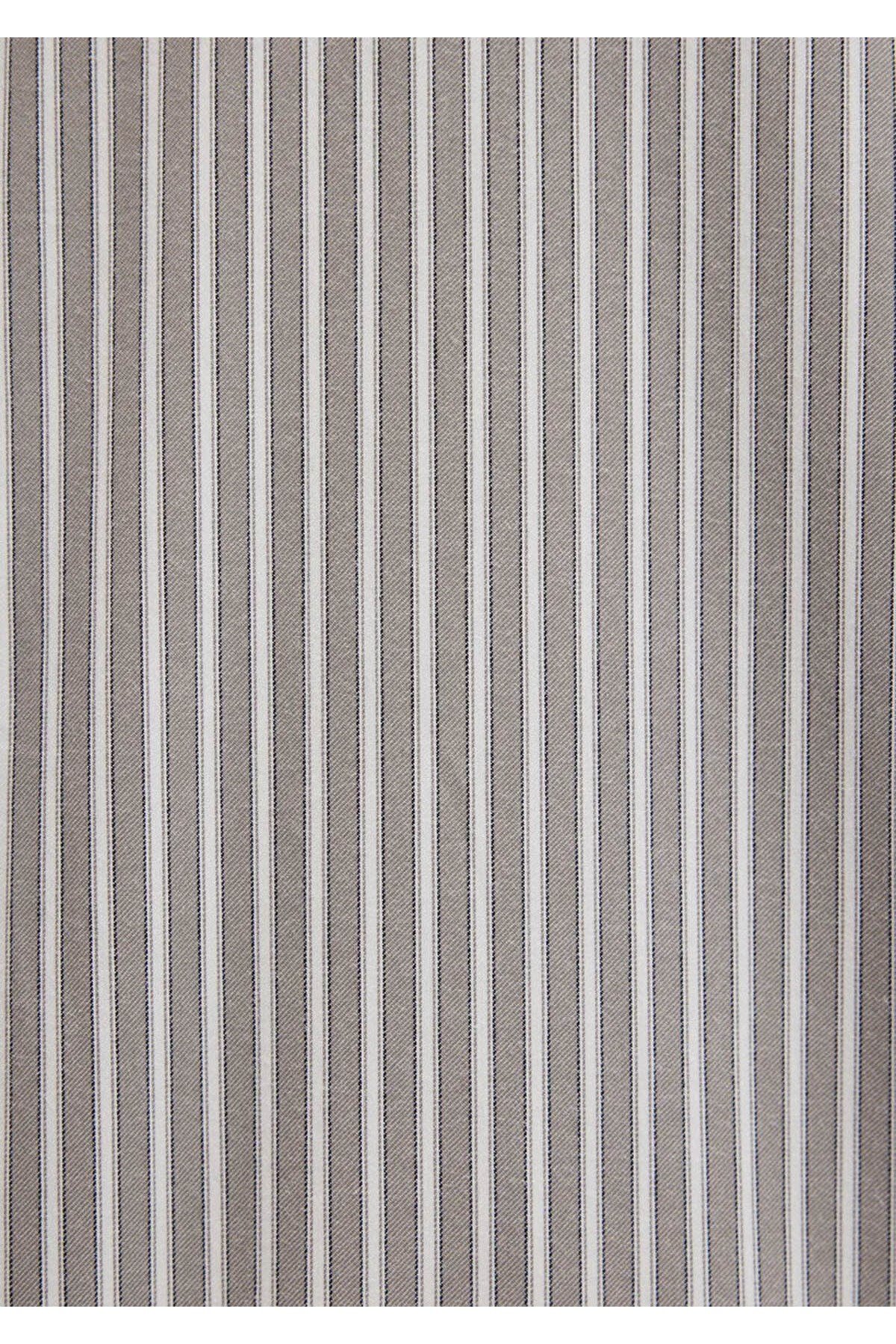 MAVİ ERKEK ÇİZGİLİ GÖMLEK Gray flannel zemin, white 0211756-91269
