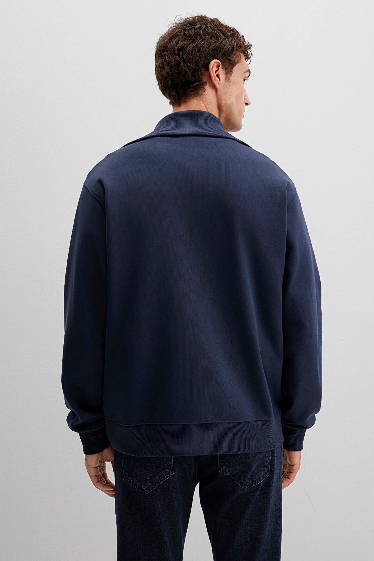 MAVİ ERKEK FULL ZIP SWEATSHIRT Gece Lacivert 0S10521-70490