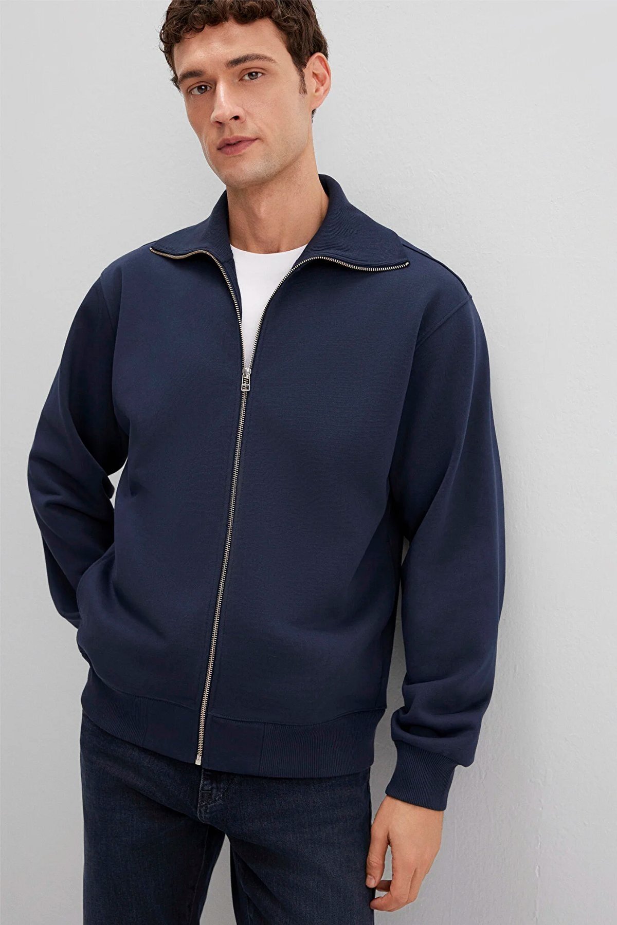 MAVİ ERKEK FULL ZIP SWEATSHIRT Gece Lacivert 0S10521-70490
