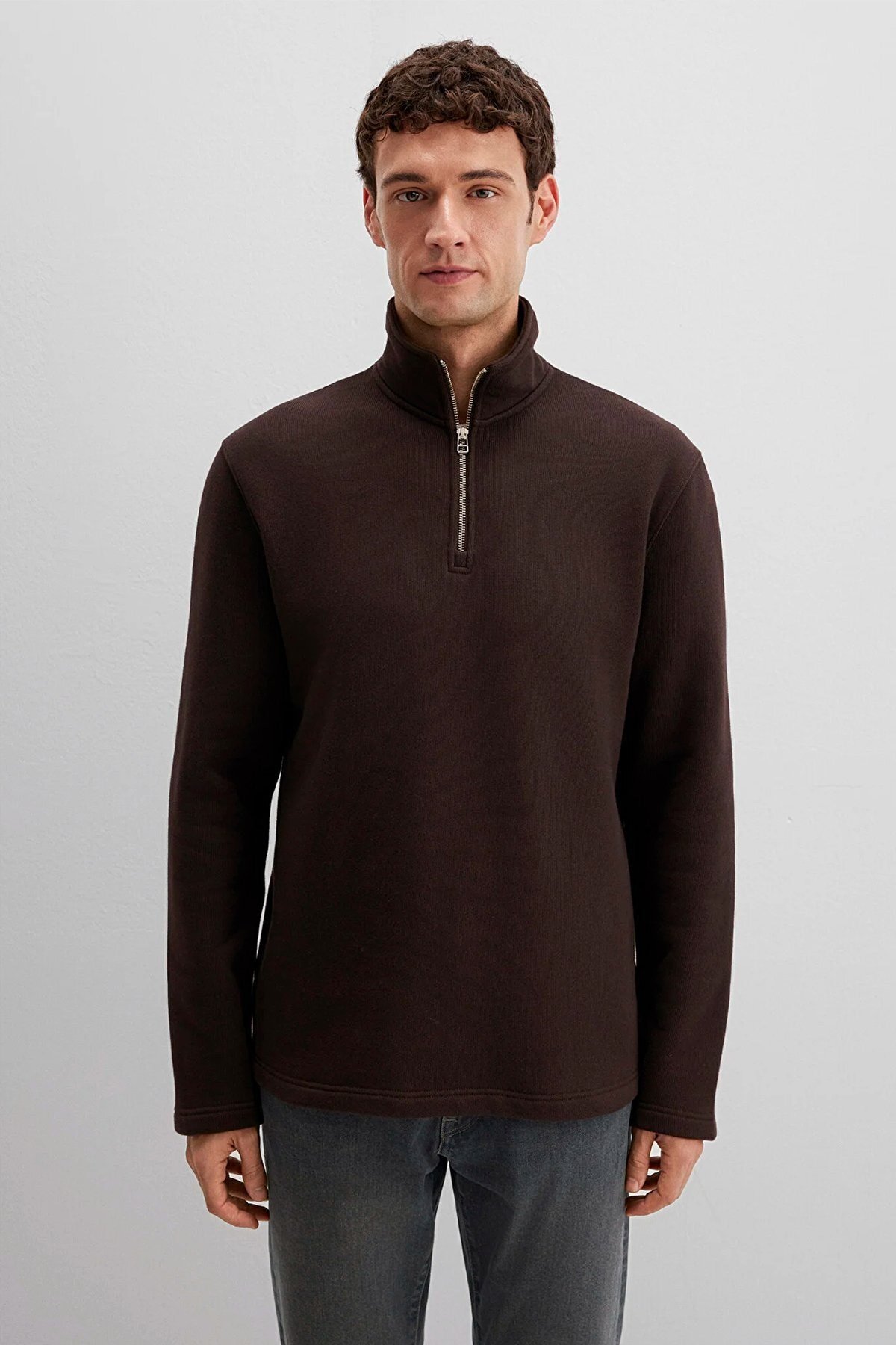 MAVİ ERKEK HALF ZIP SWEATSHIRT Ganache 0S10519-89103